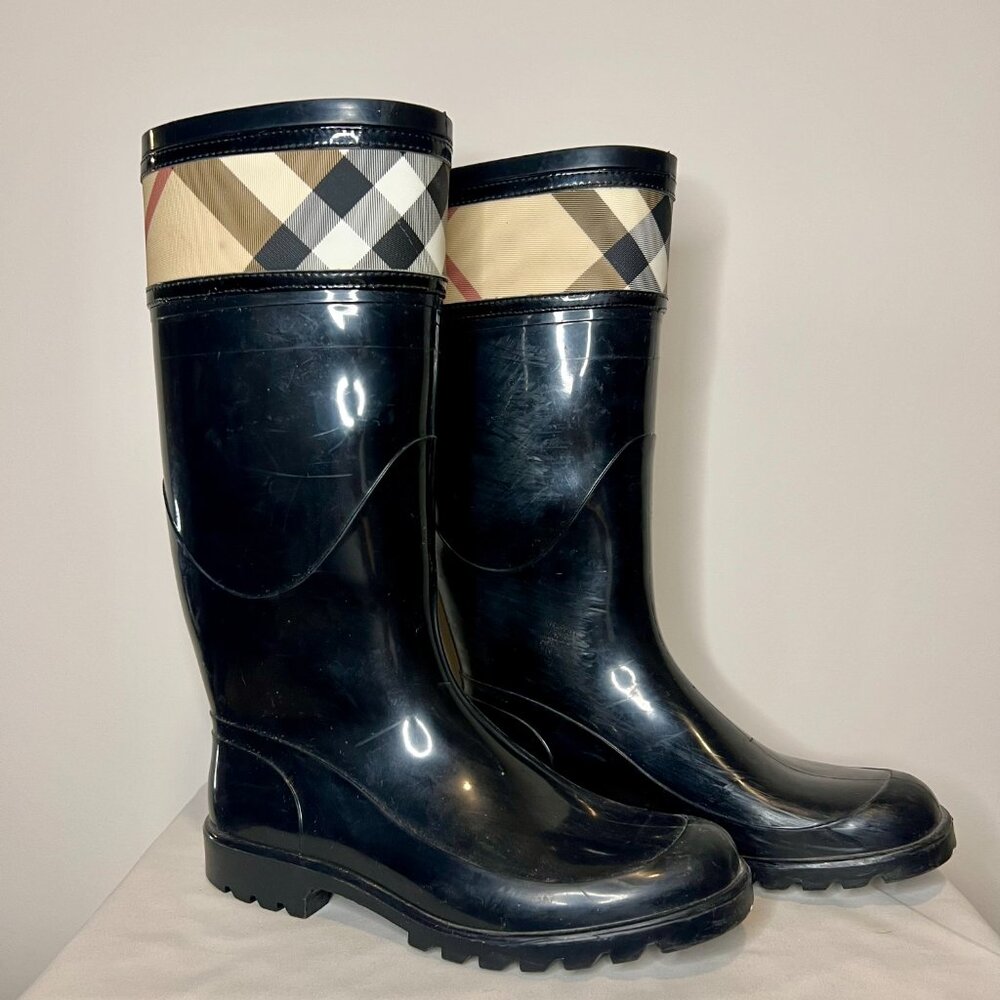 Authentic Vintage Burberry Rainboots Size 6 - Picture 2 of 6